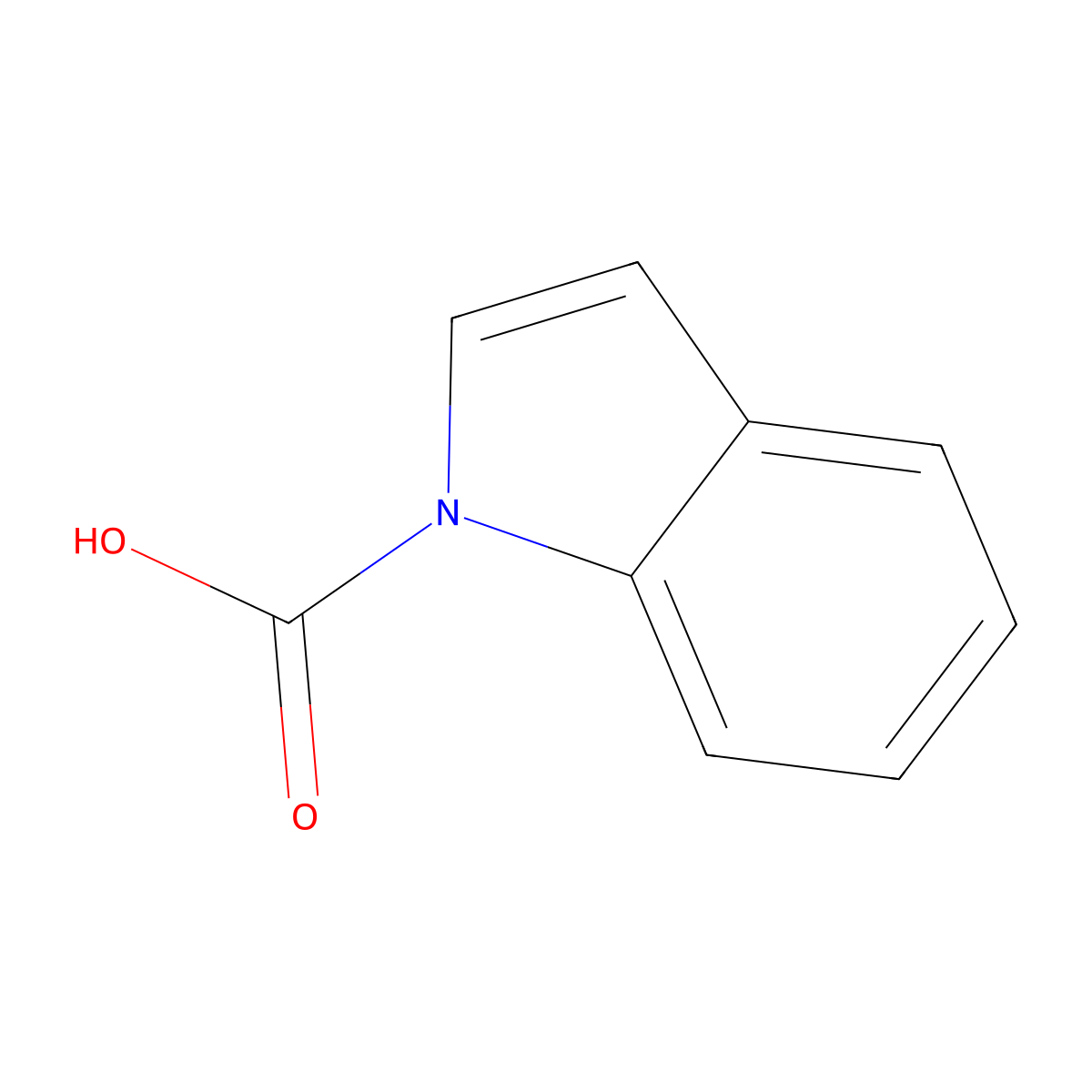 1H-indole-1-carboxylic acid molecular structure, CAS 13884-13-4
