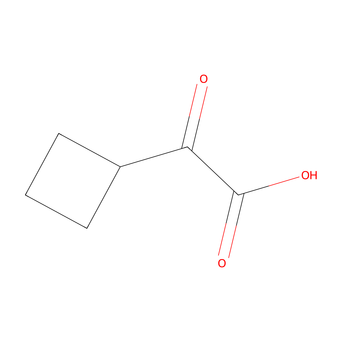 2-Cyclobutyl-2-oxoacetic acid molecular structure, CAS 13884-85-0