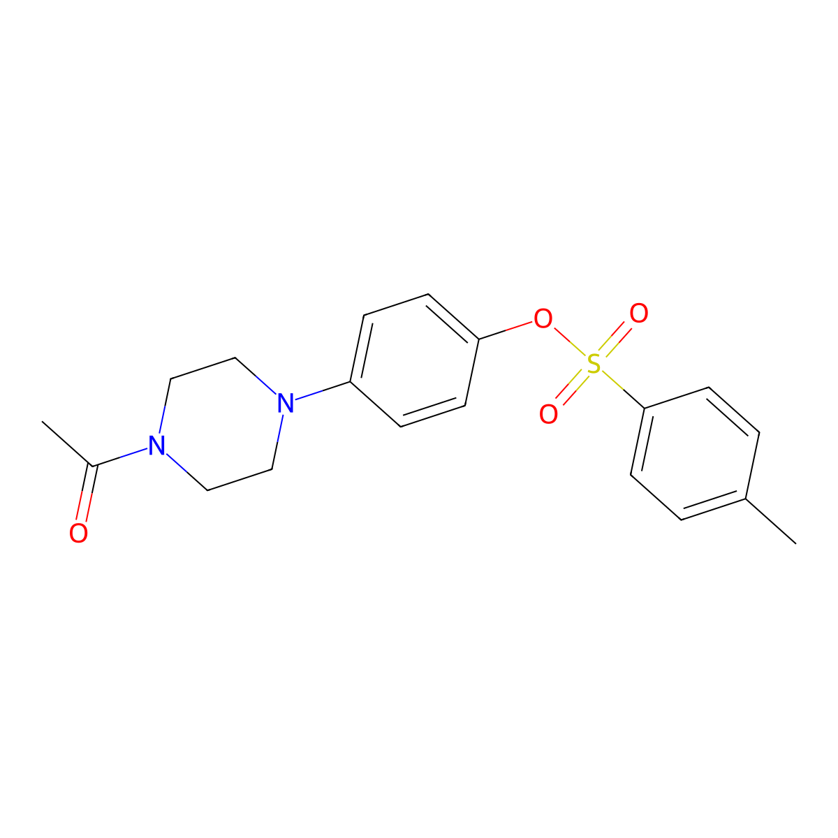 4-(4-Acetylpiperazin-1-yl)phenyl 4-methylbenzene-1-sulfonate molecular structure, CAS 1388401-12-4