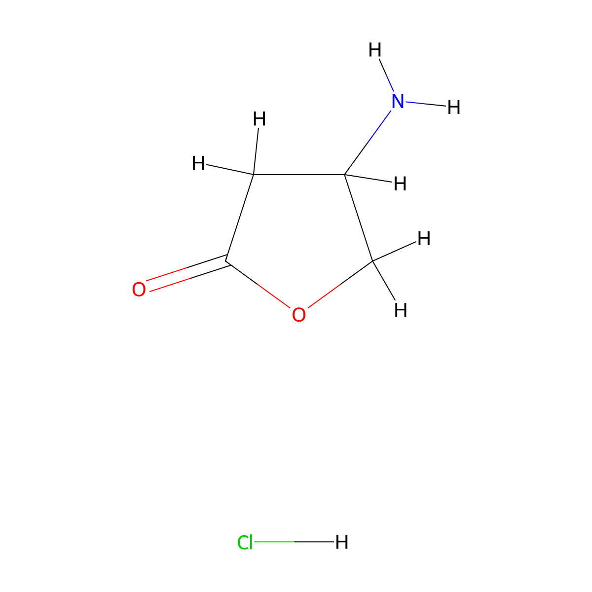 4-Aminodihydrofuran-2(3H)-one hydrochloride molecular structure, CAS 138846-59-0