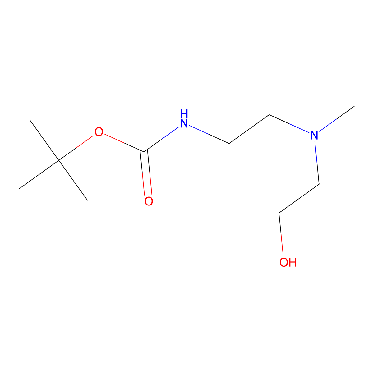 tert-butyl N-(2-((2-hydroxyethyl)(methyl)amino)ethyl)carbamate molecular structure, CAS 138847-37-7