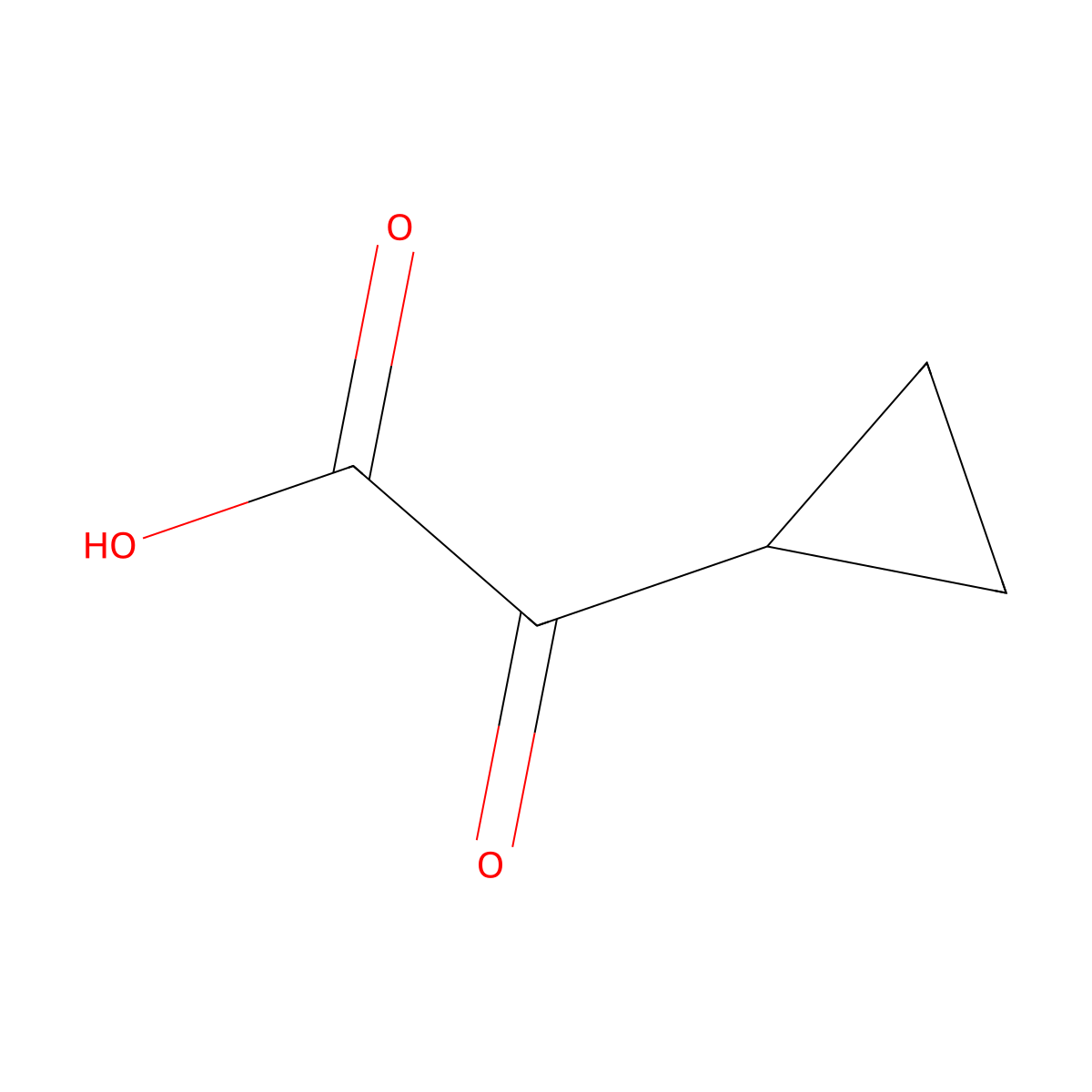 2-Cyclopropyl-2-oxoacetic acid molecular structure, CAS 13885-13-7
