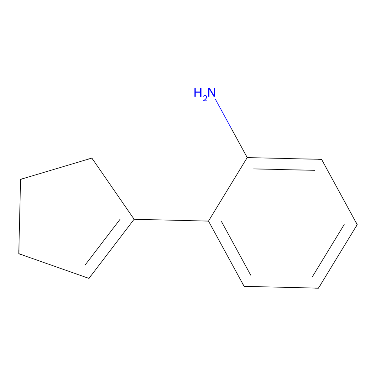 Benzenamine, 2-(1-cyclopenten-1-yl)- molecular structure, CAS 138850-22-3
