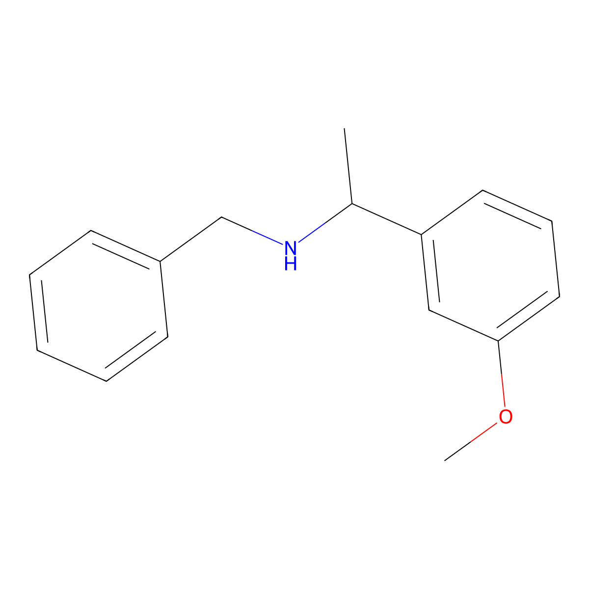 N-benzyl-1-(3-methoxyphenyl)ethanamine molecular structure, CAS 138852-32-1