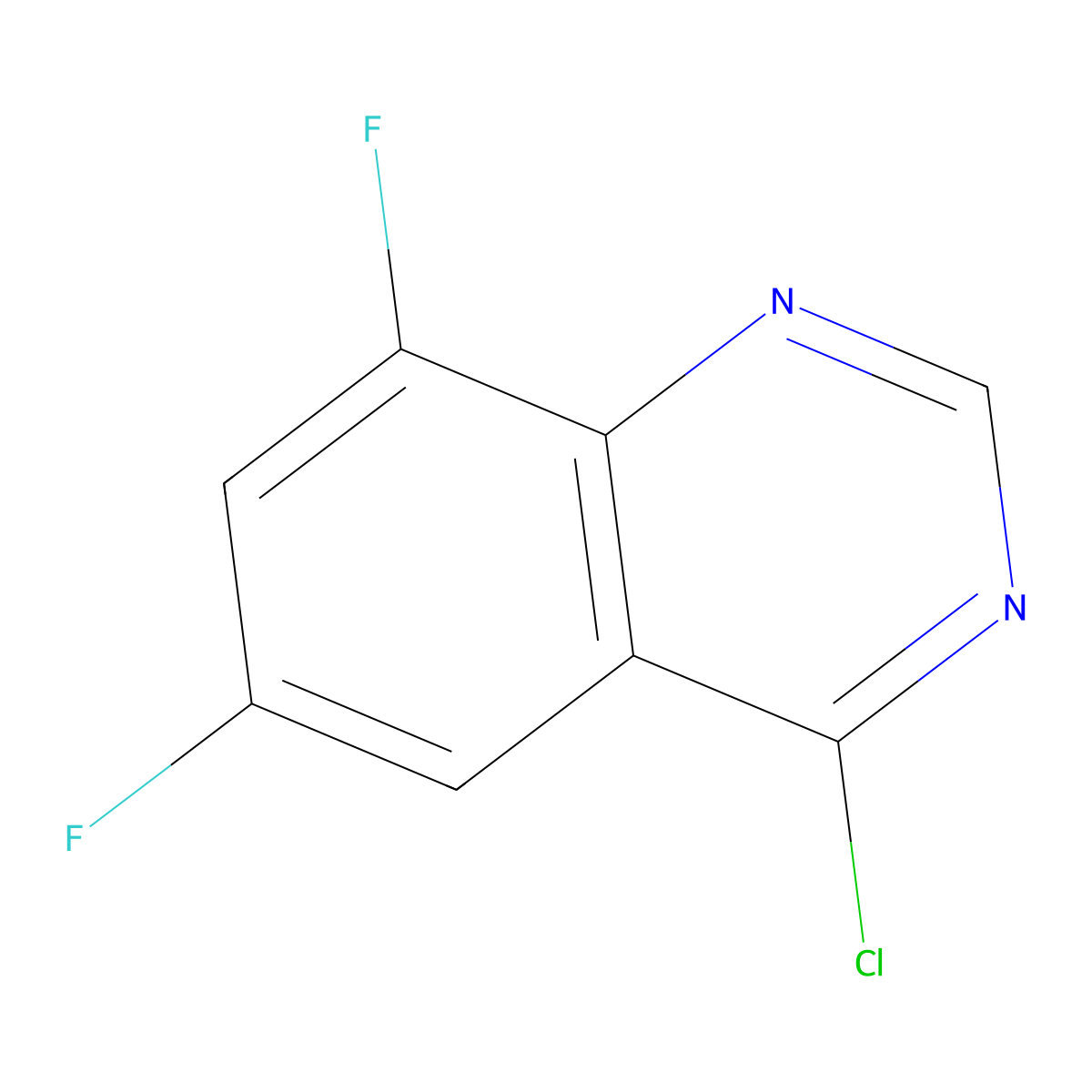 4-Chloro-6,8-difluoroquinazoline molecular structure, CAS 1388603-94-8