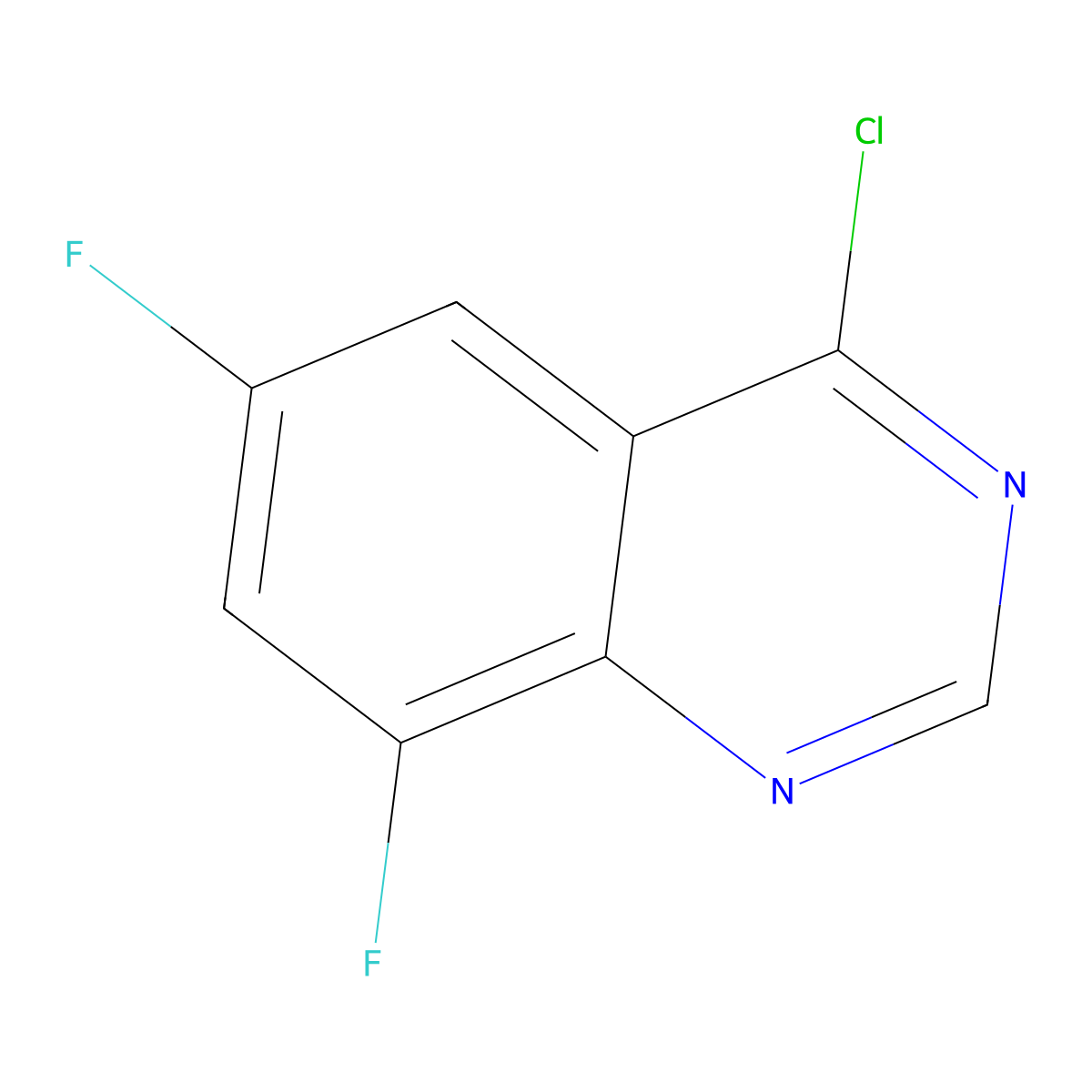 4-Chloro-6,8-difluoroquinazoline molecular structure, CAS 1388603-94-8