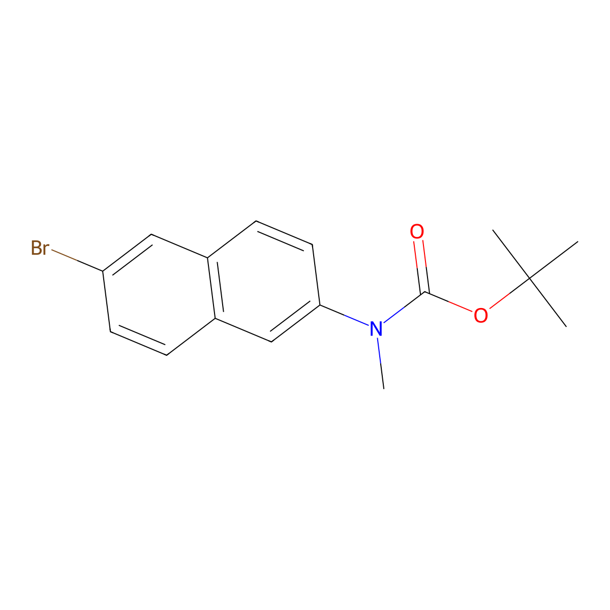 tert-Butyl (6-bromonaphthalen-2-yl)(methyl)carbamate molecular structure, CAS 1388628-76-9