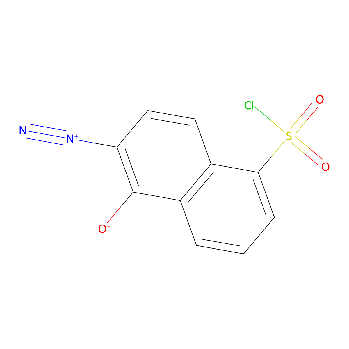 2-Diazo-1-naphthol-5-sulfonyl chloride molecular structure, CAS 138863-74-8