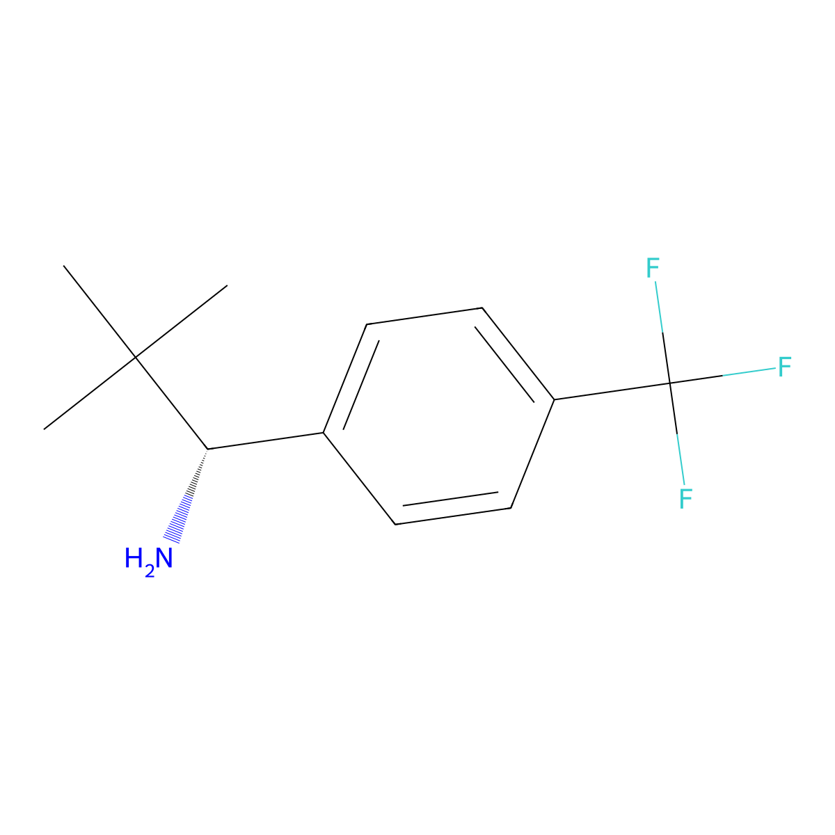 (R)-2,2-Dimethyl-1-(4-(trifluoromethyl)phenyl)propan-1-amine molecular structure, CAS 1388639-30-2