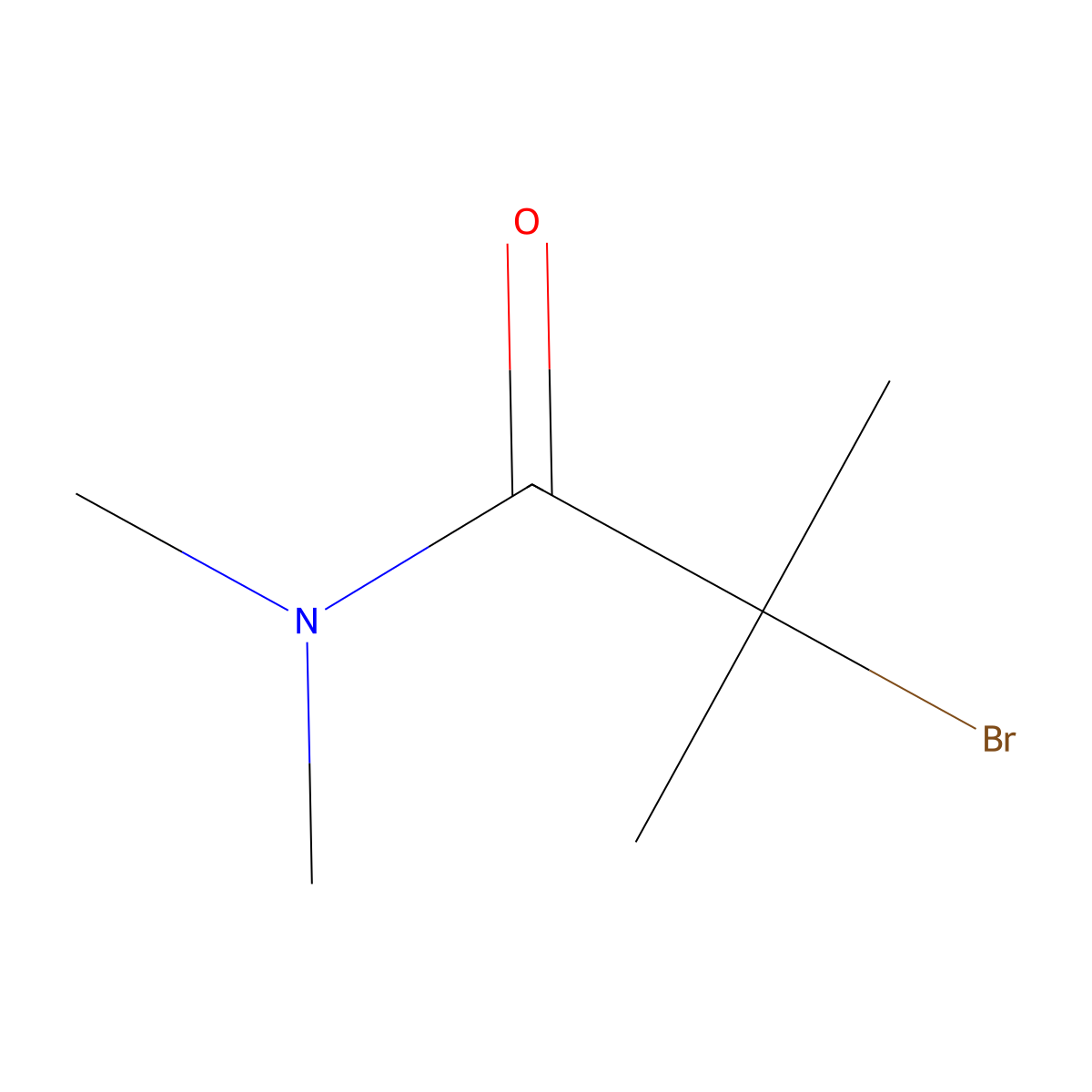 2-Bromo-N,N,2-trimethylpropanamide molecular structure, CAS 13887-50-8