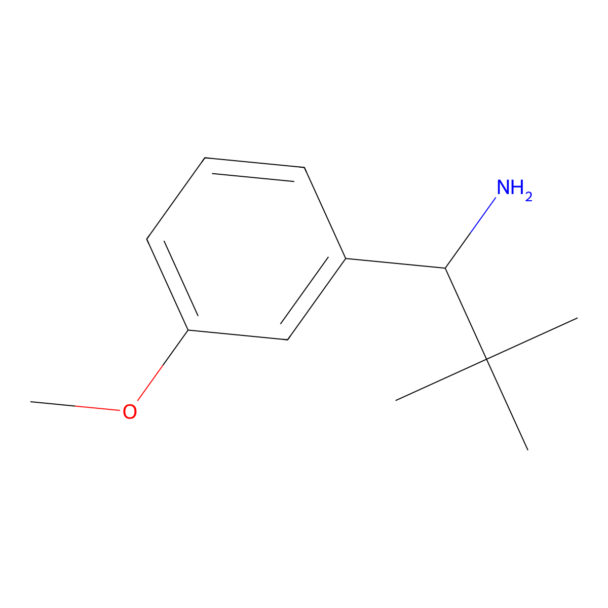 (R)-1-(3-Methoxyphenyl)-2,2-dimethylpropan-1-amine molecular structure, CAS 1388704-87-7