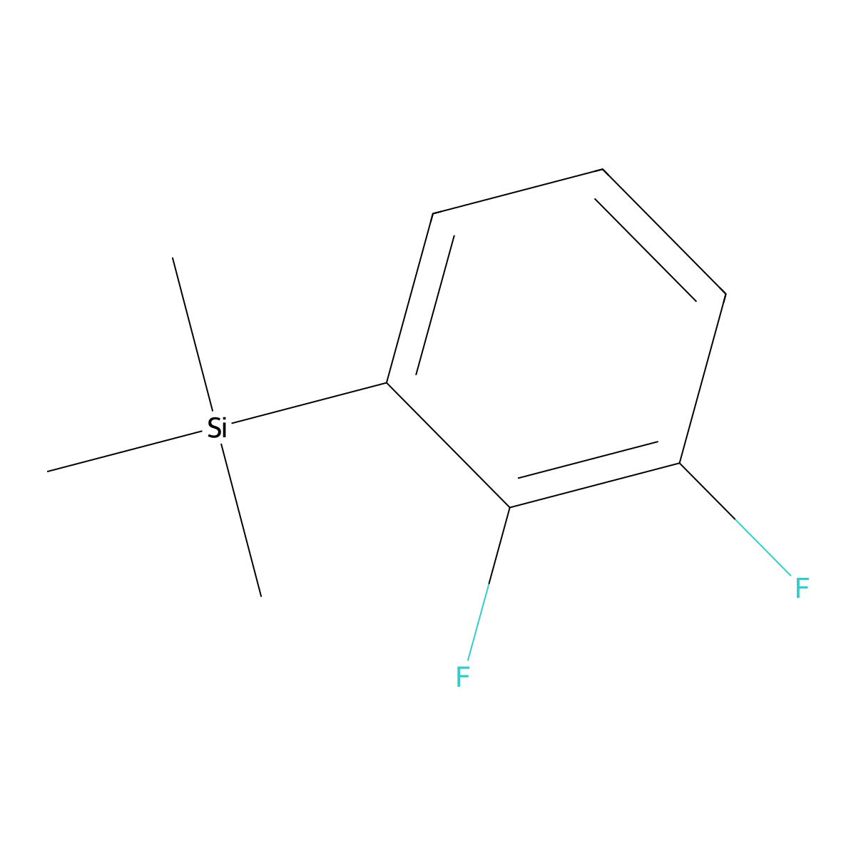 1,2-Difluoro-3-trimethylsilylbenzene molecular structure, CAS 138871-01-9