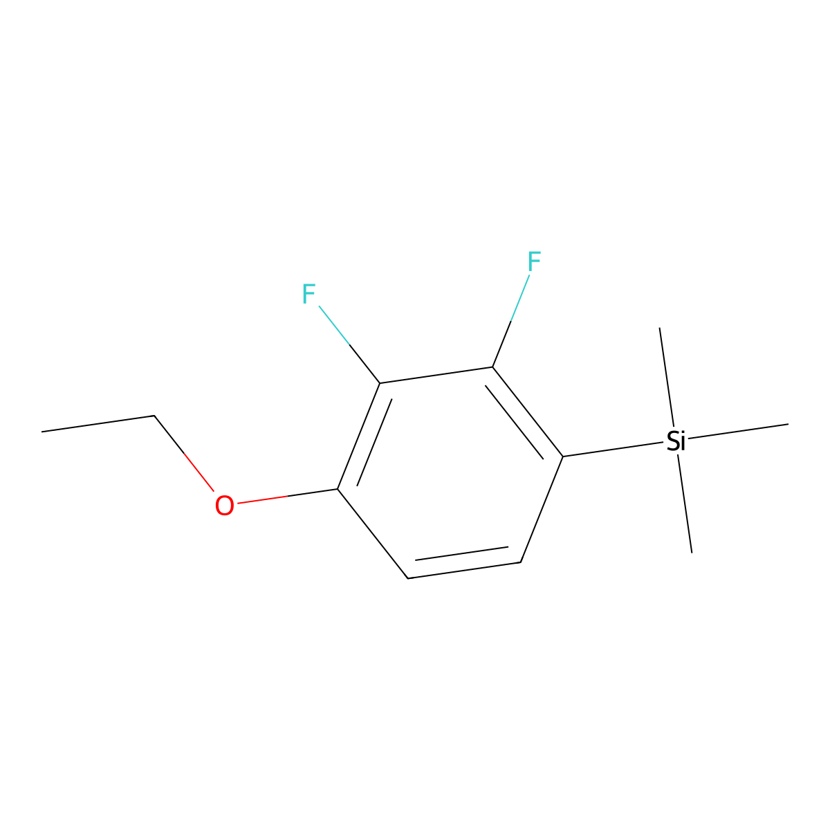 1-Ethoxy-2,3-difluoro-4-(trimethylsilyl)benZene molecular structure, CAS 138871-43-9