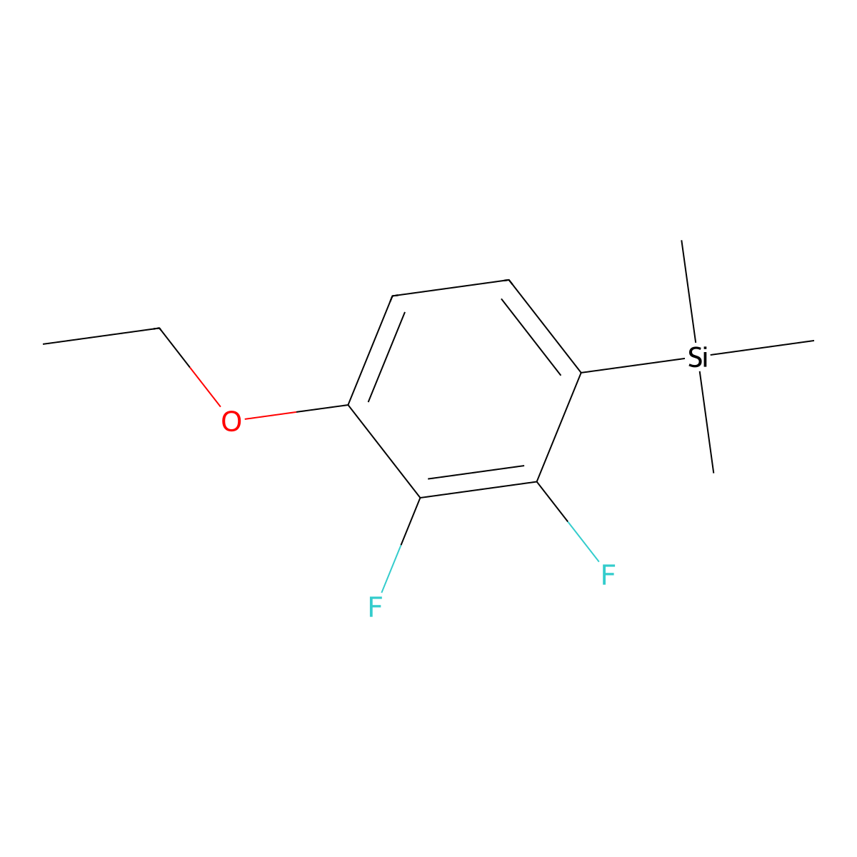 1-Ethoxy-2,3-difluoro-4-(trimethylsilyl)benZene molecular structure, CAS 138871-43-9