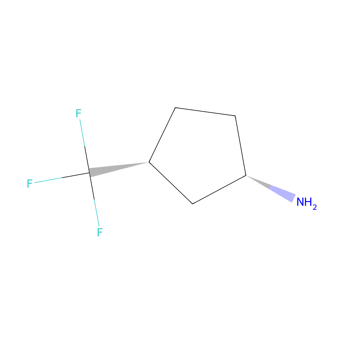 (1S,3R)-3-(Trifluoromethyl)cyclopentan-1-amine molecular structure, CAS 1388713-26-5