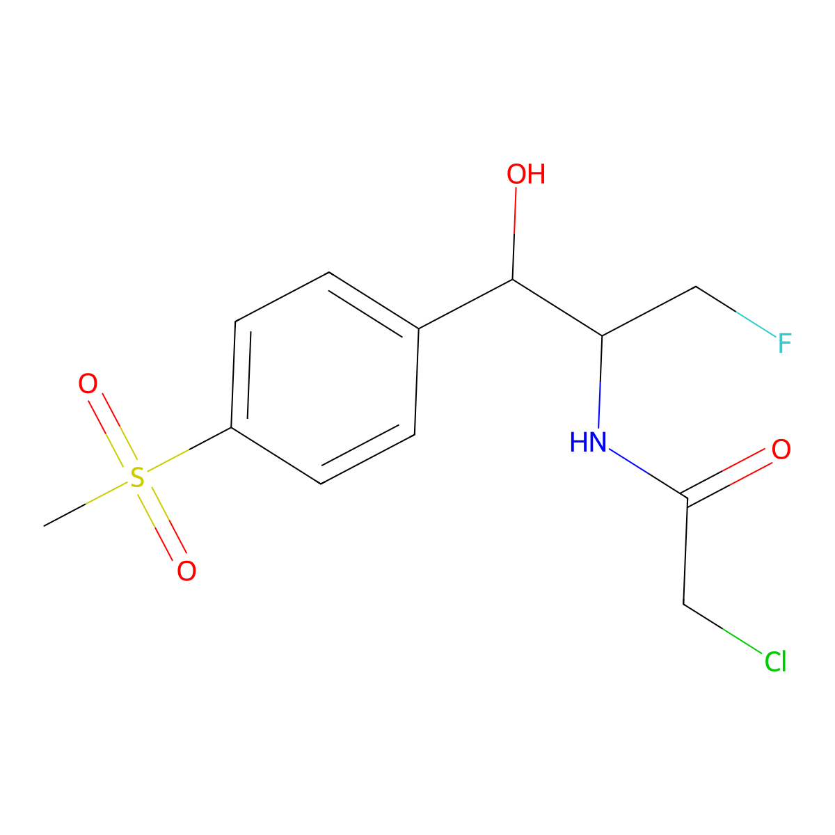 Deschloro Florfenicol molecular structure, CAS 138872-73-8