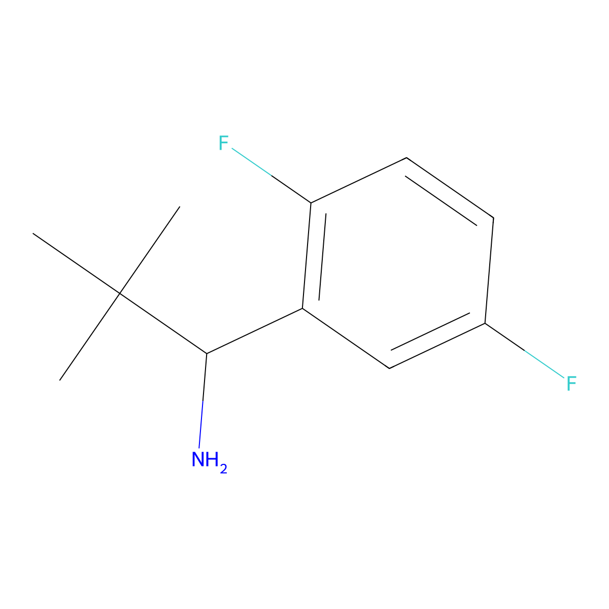 (S)-1-(2,5-Difluorophenyl)-2,2-dimethylpropan-1-amine molecular structure, CAS 1388721-55-8