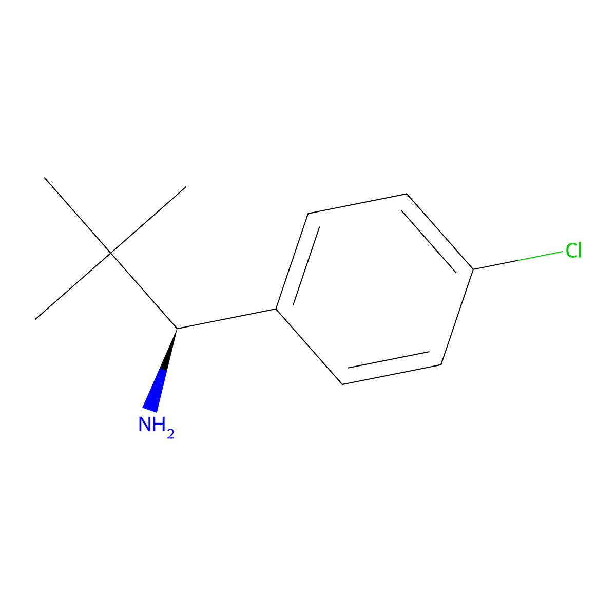 (S)-1-(4-Chlorophenyl)-2,2-dimethylpropan-1-amine molecular structure, CAS 1388721-62-7