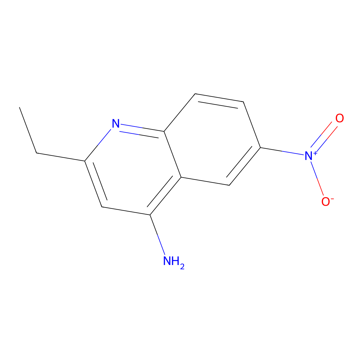 2-Ethyl-6-nitroquinolin-4-amine molecular structure, CAS 1388727-03-4