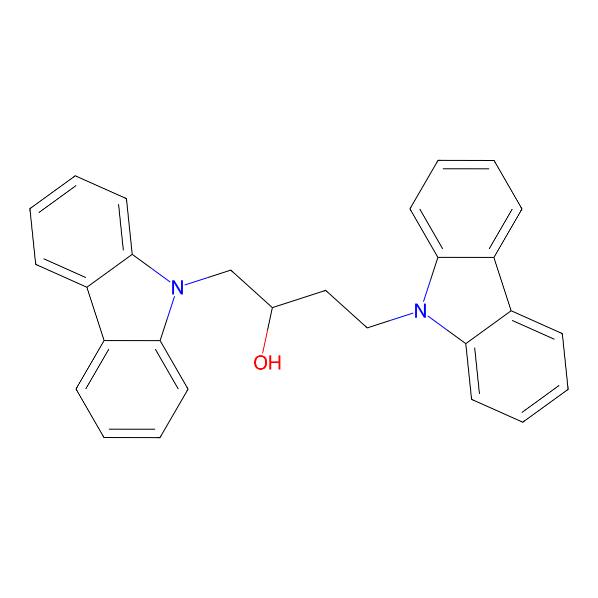 1,4-di(9H-carbazol-9-yl)butan-2-ol molecular structure, CAS 1388758-29-9