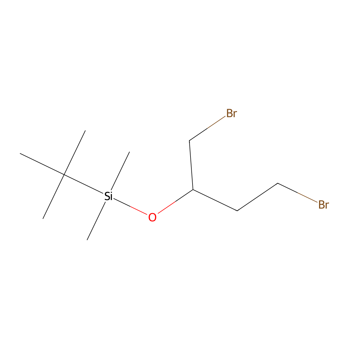 Tert-butyl((1,4-dibromobutan-2-yl)oxy)dimethylsilane molecular structure, CAS 1388758-76-6
