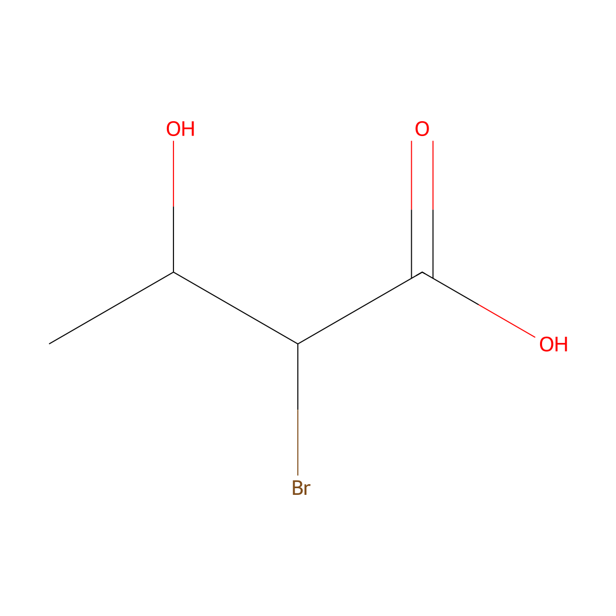 (2R,3S)-2-bromo-3-hydroxybutanoic acid molecular structure, CAS 138877-01-7