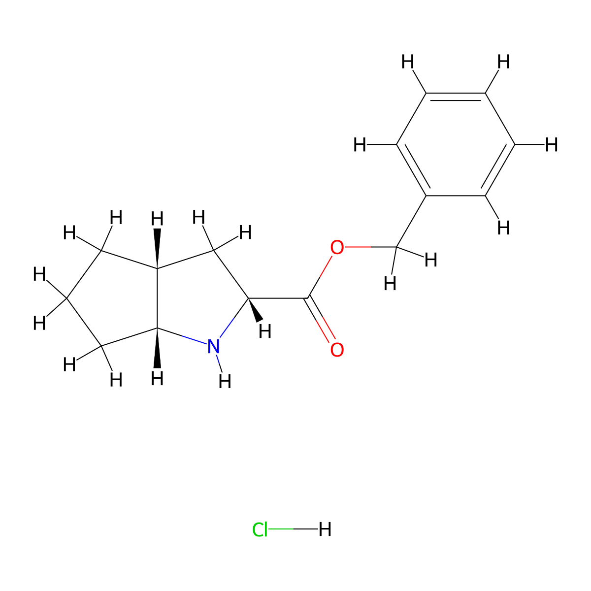 (R,R,R)-2-Azabicyclo[3.3.0]octane-3-carboxylic Acid Benzyl Ester Hydrochloride Salt molecular structure, CAS 138877-09-5