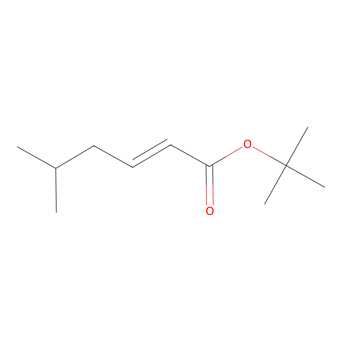 5-Methyl-hex-2-enoic acid tert-butyl ester molecular structure, CAS 138877-97-1