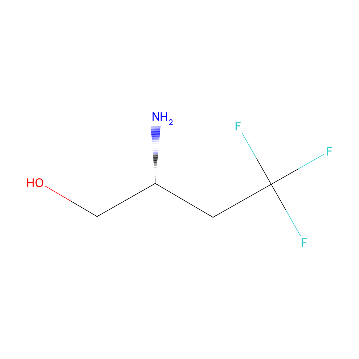 (2R)-2-amino-4,4,4-trifluorobutan-1-ol molecular structure, CAS 1388797-83-8