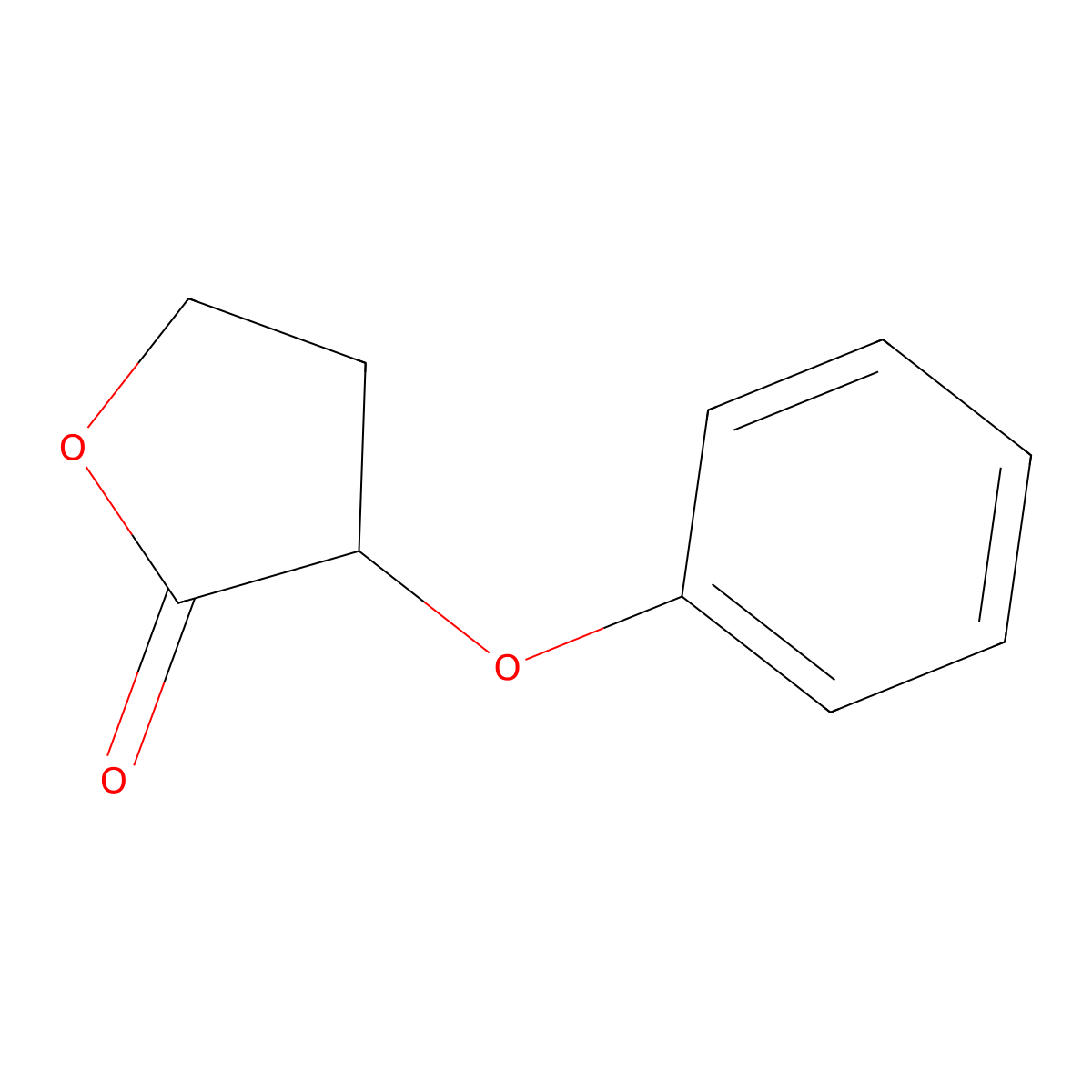Dihydro-3-phenoxy-2(3H)-furanone molecular structure, CAS 13888-04-5