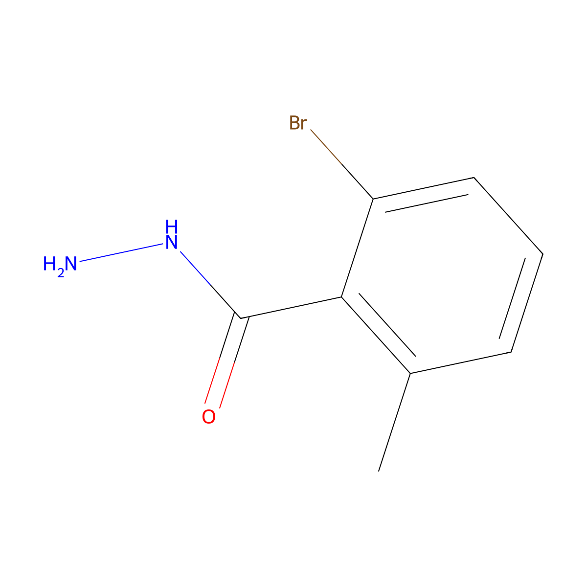 2-Bromo-6-methylbenzohydrazide molecular structure, CAS 1388805-09-1