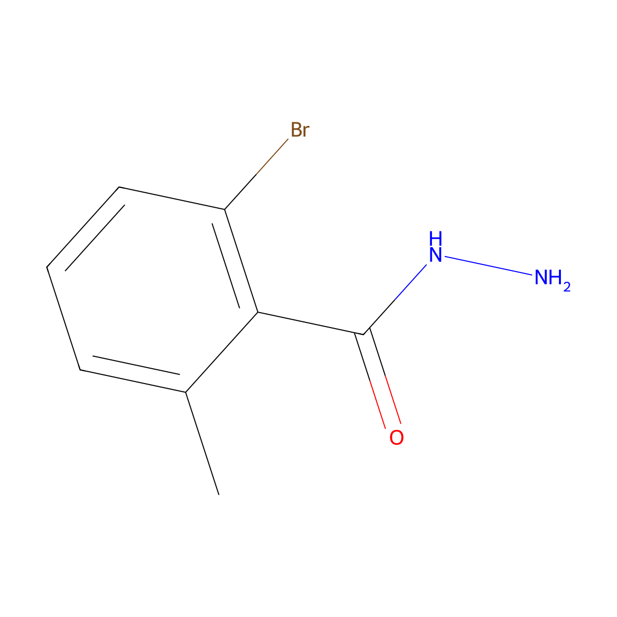 2-Bromo-6-methylbenzohydrazide molecular structure, CAS 1388805-09-1