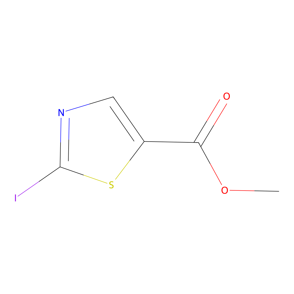 Methyl 2-iodothiazole-5-carboxylate molecular structure, CAS 1388805-20-6