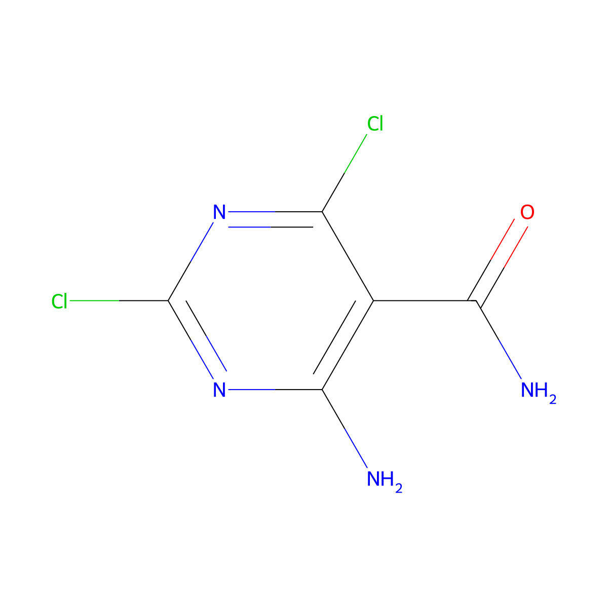 4-Amino-2,6-dichloropyrimidine-5-carboxamide molecular structure, CAS 1388816-81-6
