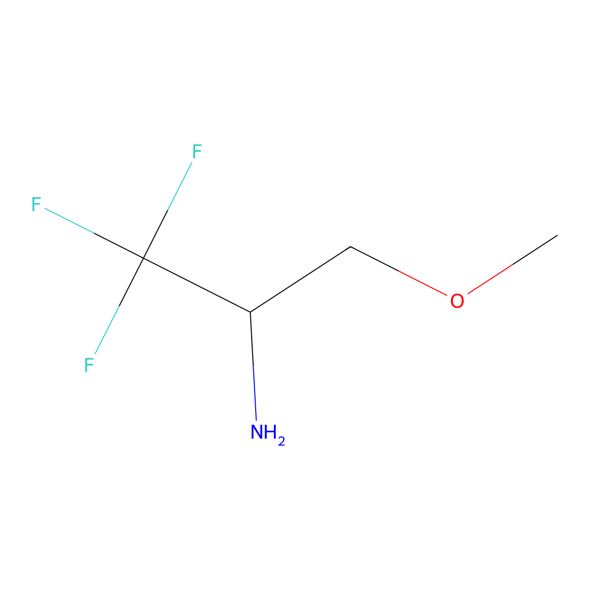 (R)-1,1,1-Trifluoro-3-methoxypropan-2-amine molecular structure, CAS 1388838-96-7