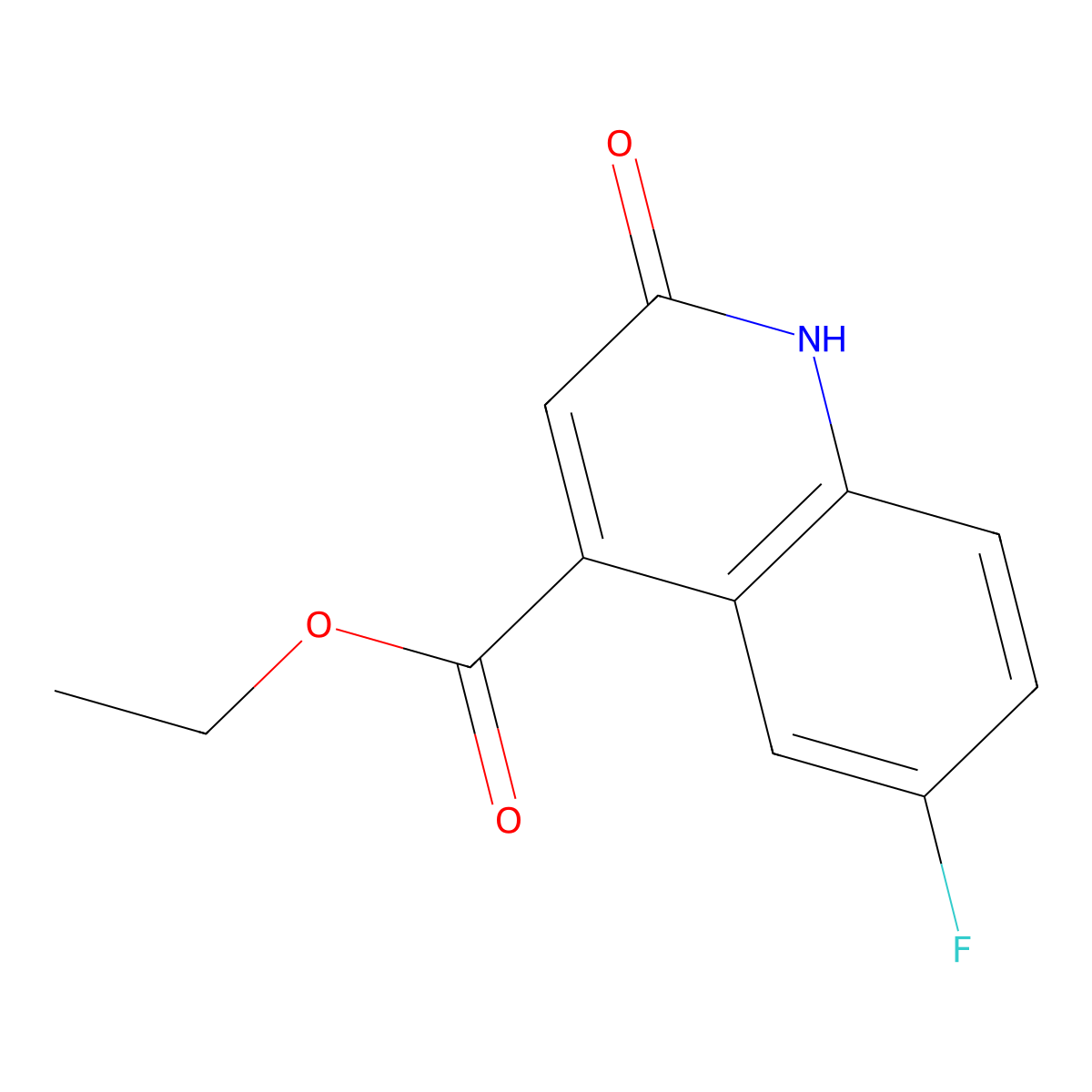 Ethyl 6-fluoro-2-oxo-1,2-dihydroquinoline-4-carboxylate molecular structure, CAS 1388844-20-9
