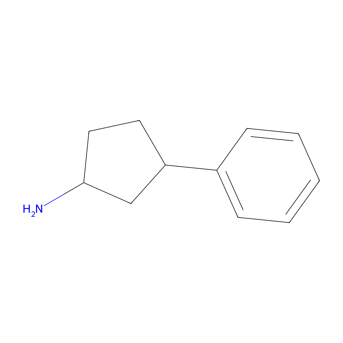 Rac-(1r,3s)-3-phenylcyclopentan-1-amine molecular structure, CAS 1388846-21-6