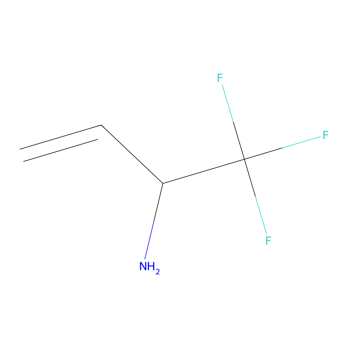 (2R)-1,1,1-trifluorobut-3-en-2-amine molecular structure, CAS 1388846-55-6