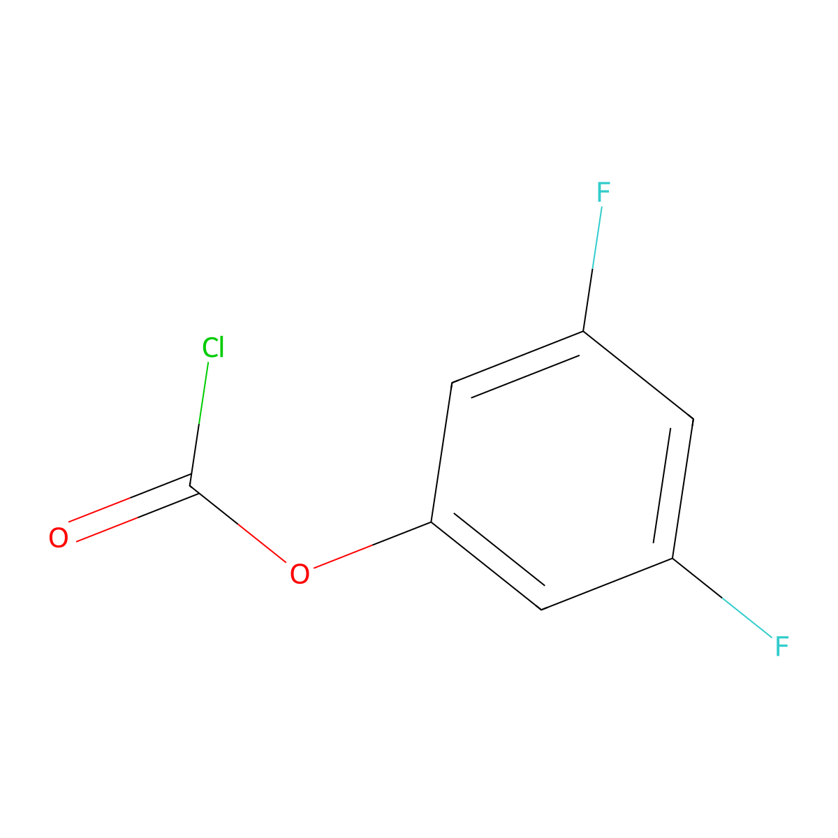 3,5-Difluorophenyl chloroformate molecular structure, CAS 1388848-33-6