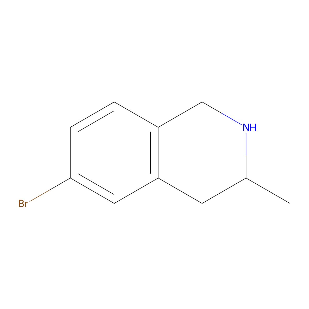 (S)-6-Bromo-3-methyl-1,2,3,4-tetrahydro-isoquinoline molecular structure, CAS 1388851-91-9