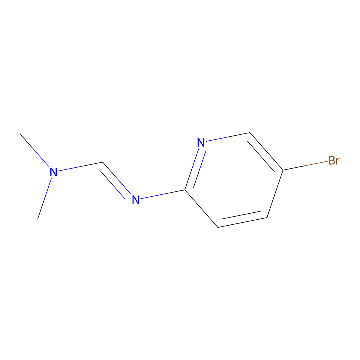 N'-(5-Bromopyridin-2-yl)-N,N-dimethylformimidamide molecular structure, CAS 138888-98-9