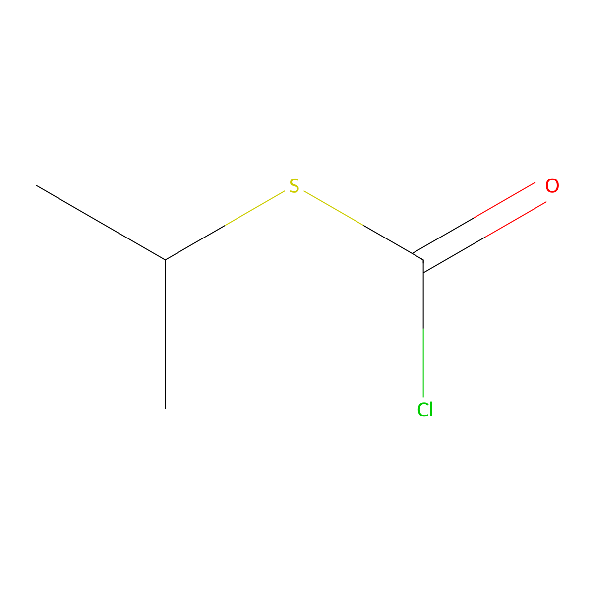 S-Isopropyl chlorothioformate molecular structure, CAS 13889-93-5