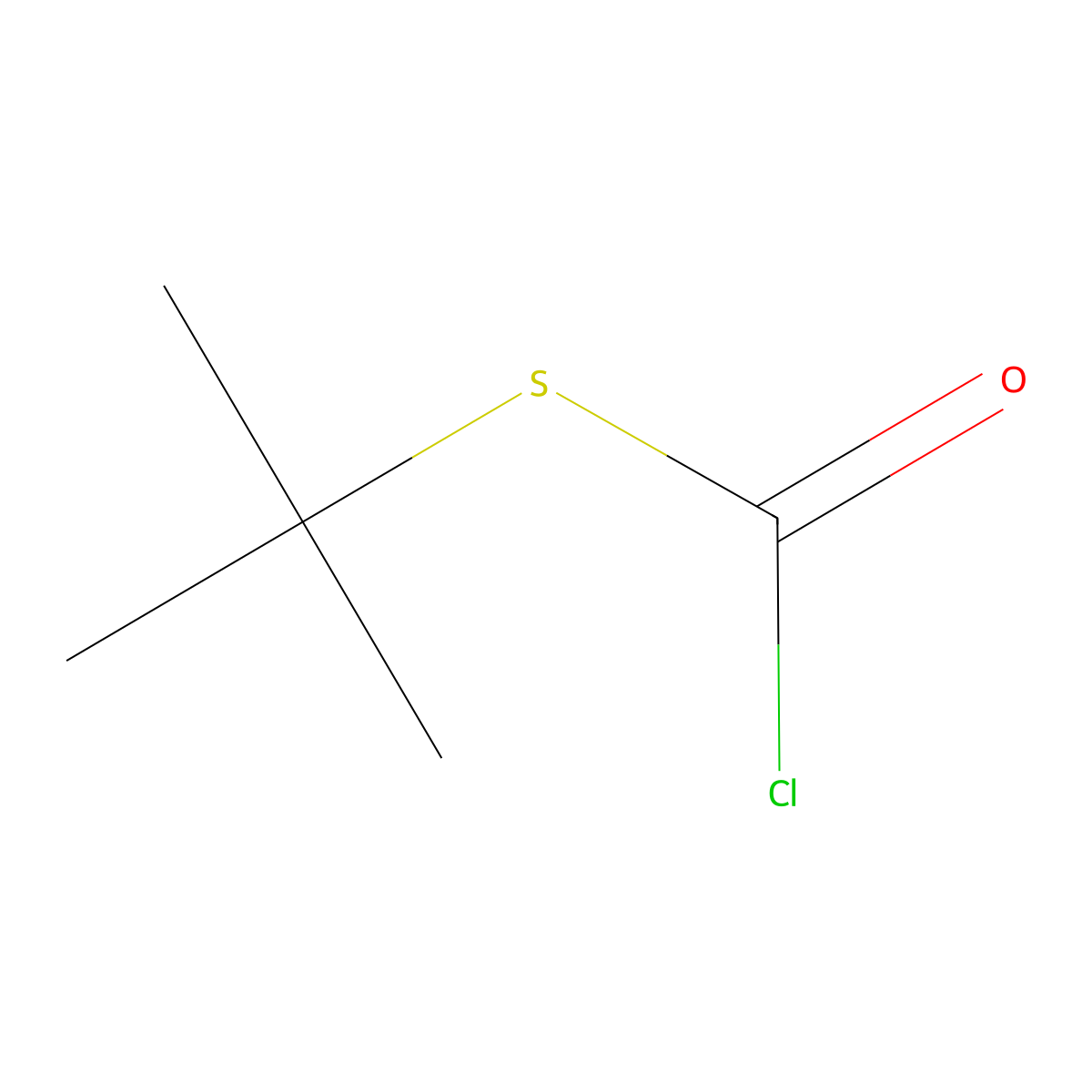 S-tert-Butyl chlorothioformate molecular structure, CAS 13889-95-7
