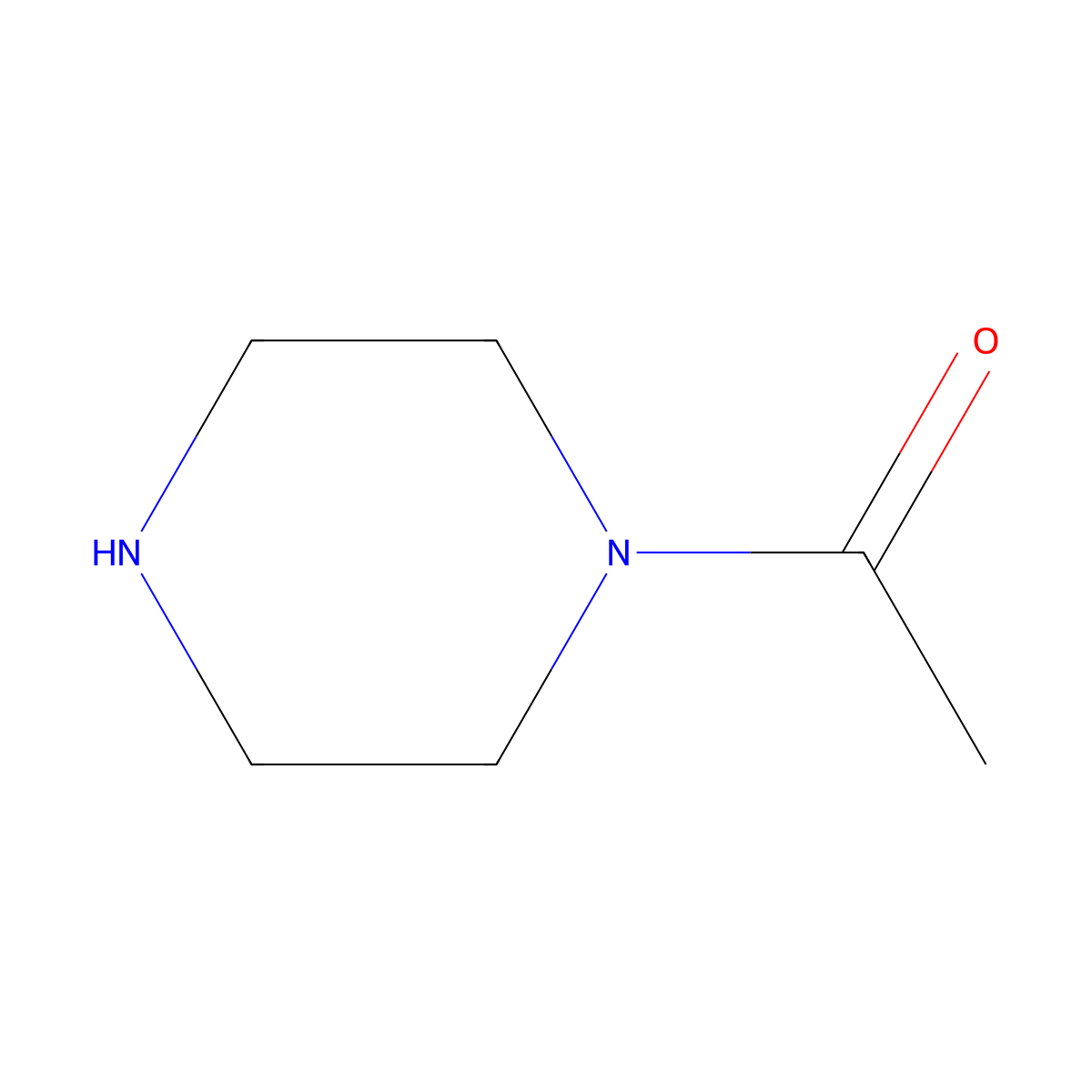 1-Acetylpiperazine molecular structure, CAS 13889-98-0