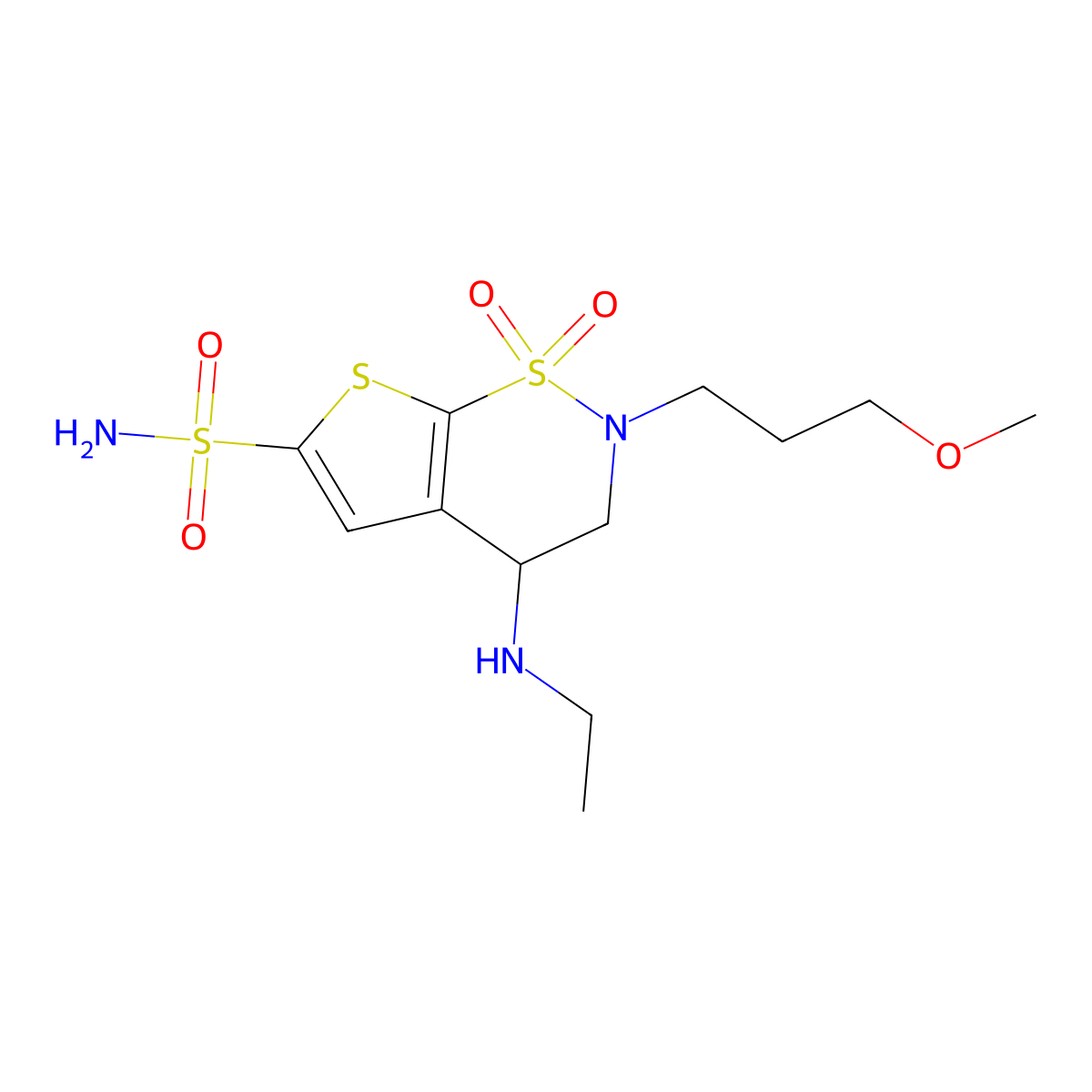 Brinzolamide molecular structure, CAS 138890-62-7
