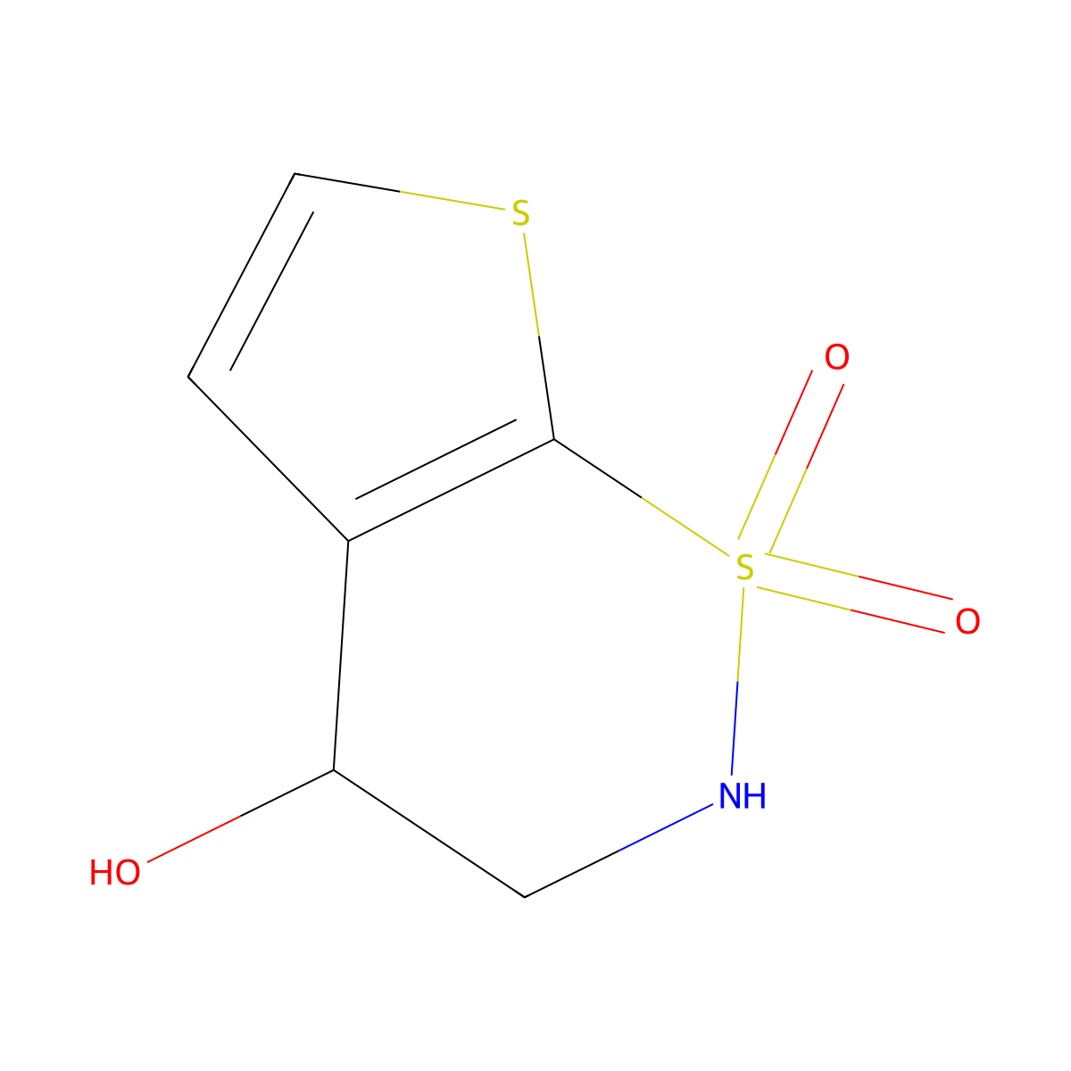4-Hydroxy-3,4-dihydro-2H-thieno[3,2-e][1,2]thiazine 1,1-dioxide molecular structure, CAS 138890-97-8