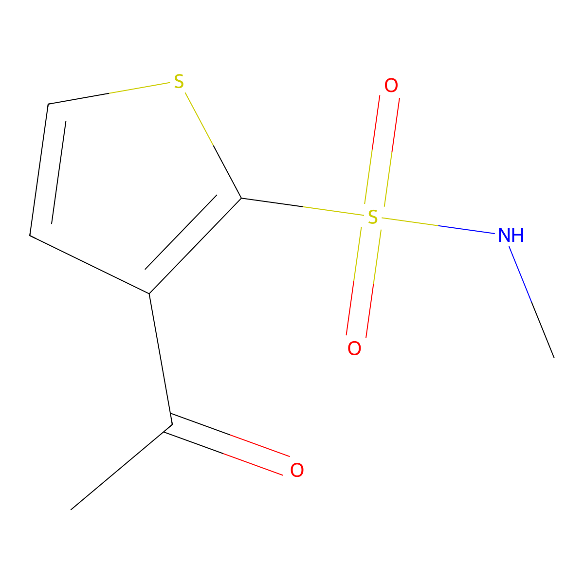 3-Acetyl-2-(methylaminosulfonyl)thiophene molecular structure, CAS 138891-01-7
