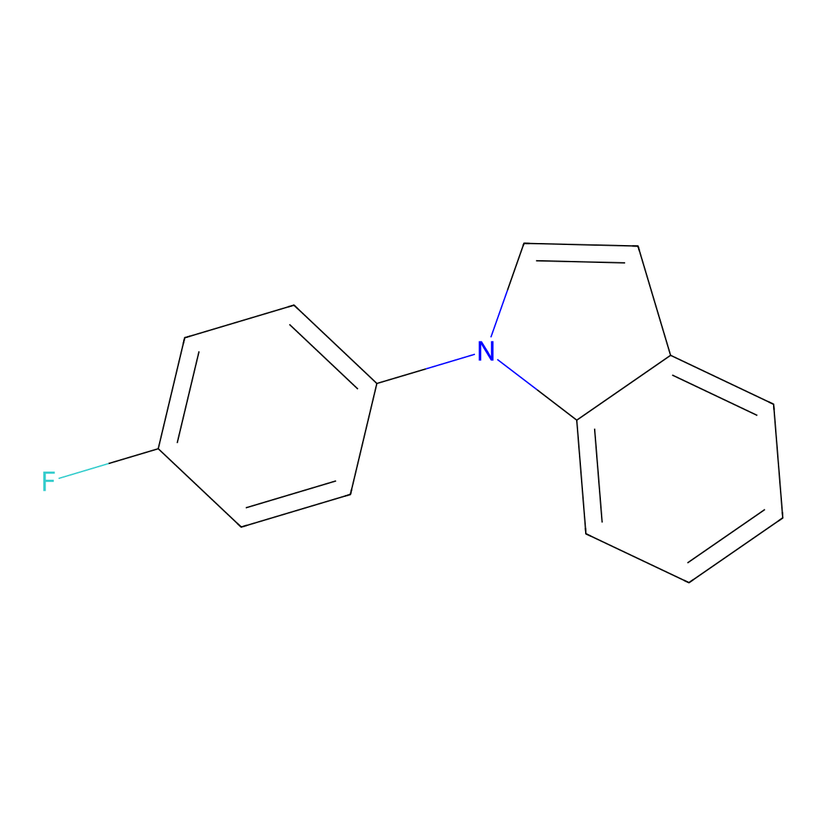 1-(4-Fluorophenyl)-1h-indole molecular structure, CAS 138900-16-0
