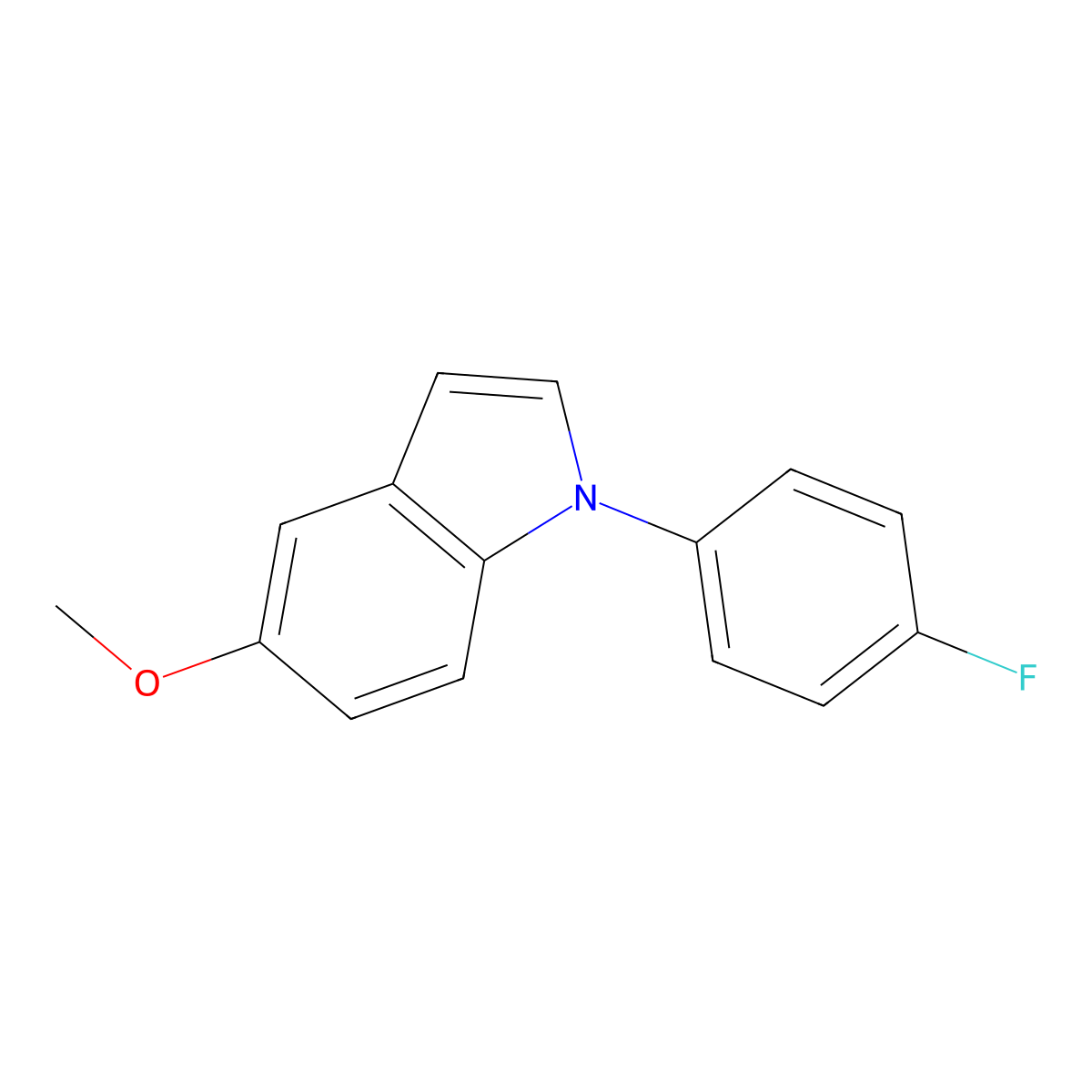 1-(4-Fluorophenyl)-5-methoxy-1H-indole molecular structure, CAS 138900-23-9
