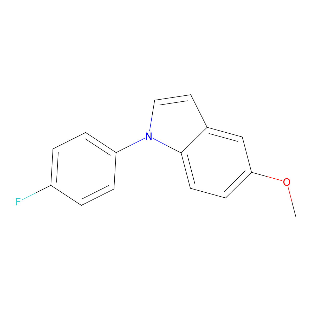 1-(4-Fluorophenyl)-5-methoxy-1H-indole molecular structure, CAS 138900-23-9